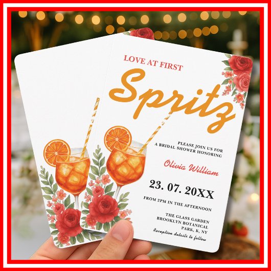 Invitation L'amour au premier Spritz | Réception de mariage m