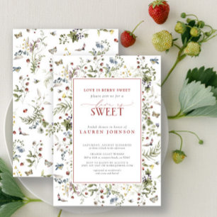 Invitation L'Amour Aux Fraises Est Berry Sweet Fête des marié