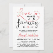 Invitation L'Amour Blanc Du Corail Fait Une Douche D'Adoption (Devant)