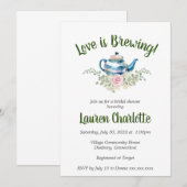 Invitation L'amour brasse | Baby shower nuptial | Tea Party (Devant / Derrière)