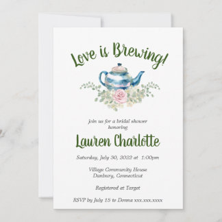 Invitation L'amour brasse | Baby shower nuptial | Tea Party