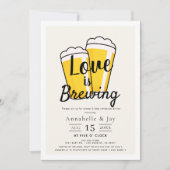 Invitation L'amour brasse Bière BBQ Rehearsal Diner (Devant)