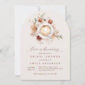 Invitation L'amour brasse Boho Rustique Fête des mariées flor (Devant)