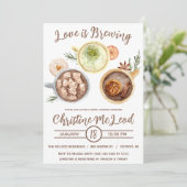 Invitation L'amour brasse, cacao chaud, Café, Fête des mariée (Debout devant)