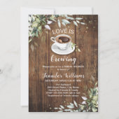 Invitation L'amour brasse Café Bar Fête des mariées rustique (Devant)