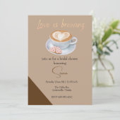 Invitation L'amour brasse, café douche nuptiale (Debout devant)