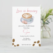 Invitation L'amour brasse, café douche nuptiale (Debout devant)