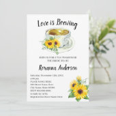 Invitation L'amour brasse des tournesols Fête des mariées de (Debout devant)
