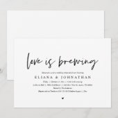 Invitation L'amour brasse, Dîner de répétition Mariage (Devant / Derrière)