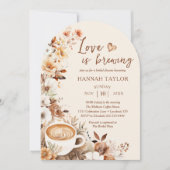 Invitation L'amour brasse du café Boho Douche nuptiale (Devant)