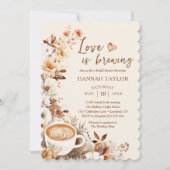 Invitation L'amour brasse du café Boho Douche nuptiale (Devant)