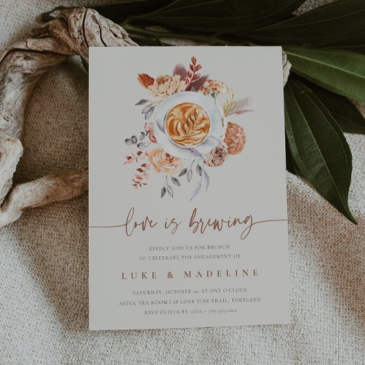 Invitation L'amour brasse du café Brunch