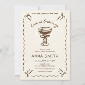 Invitation L'amour brasse du café Espresso Fête des mariées (Devant)