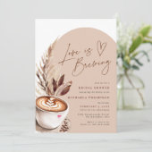 Invitation L'amour brasse du café Fête des mariées Pampas (Debout devant)