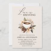 Invitation L'amour brasse du café Latte Boho Fête des mariées (Devant)