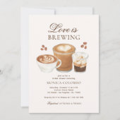 Invitation L'amour brasse du café Thème Fête des mariées mode (Devant)