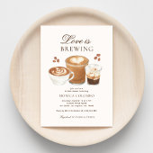 Invitation L'amour brasse du café Thème Fête des mariées mode
