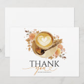 Invitation L'amour brasse du Merci de Fête des mariées de caf (Devant / Derrière)