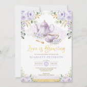 Invitation L'amour brasse du thé à la Fête des mariées de fle (Devant)