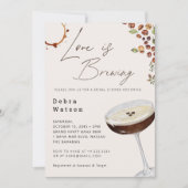 Invitation L'amour brasse Espresso Fête des mariées moderne (Devant)
