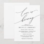 Invitation L'amour brasse, fête de la Fête des mariées (Devant / Derrière)