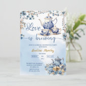 Invitation l'amour brasse fête délft bleu floral Chinoiseri (Debout devant)
