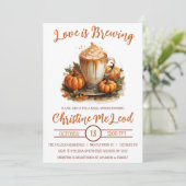 Invitation L'amour brasse, Fête des mariées Citrouille épice (Debout devant)