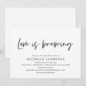 Invitation L'amour brasse, Fête des mariées de Tea Party aprè (Devant / Derrière)