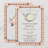 Invitation L'amour brasse | Fête des mariées de thé à la char (Devant / Derrière)
