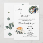 Invitation L'amour brasse Fête des mariées La verdure Eucalyp (Devant / Derrière)