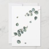 Invitation L'amour brasse Fête des mariées La verdure Eucalyp (Dos)