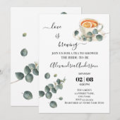 Invitation L'amour brasse Fête des mariées La verdure Eucalyp (Devant / Derrière)