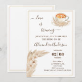 Invitation L'amour brasse Fête des mariées Pampa Grass (Devant / Derrière)