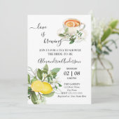 Invitation L'amour brasse Fête des mariées Verdure Lemony (Debout devant)