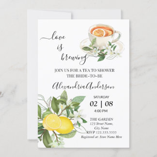 Invitation L'amour brasse Fête des mariées Verdure Lemony
