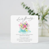 Invitation L'amour brasse Floral Bridal Tea Shower Invitatiat (Debout devant)