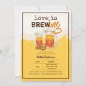 Invitation L'amour brasse la bière Couples nuptiaux Douche mo (Devant)