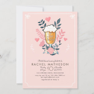 Invitation L'amour brasse la bière verre nuptiale douche