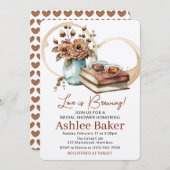 Invitation L'amour brasse la coupe de café et la Fête des mar (Devant / Derrière)