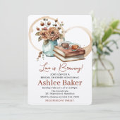 Invitation L'amour brasse la coupe de café et la Fête des mar (Debout devant)