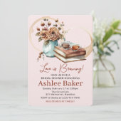 Invitation L'amour brasse la coupe de café et la Fête des mar (Debout devant)