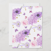 Invitation l'amour brasse la douche nuptiale lilas lavender (Dos)