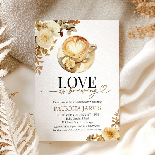 Invitation L'amour brasse la Fête des mariées