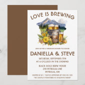 Invitation L'amour brasse la Fête des mariées à thème de la b (Devant / Derrière)