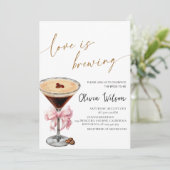 Invitation L'amour brasse la Fête des mariées -Café & Love Pa (Debout devant)