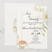 Invitation L'amour brasse la Fête des mariées Chrysanthème (Devant / Derrière)