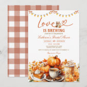 Invitation L'amour brasse la Fête des mariées Citrouille auto (Devant / Derrière)