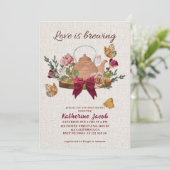 Invitation L'amour brasse la Fête des mariées d'automne du th (Debout devant)