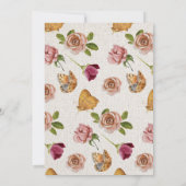 Invitation L'amour brasse la Fête des mariées d'automne du th (Dos)