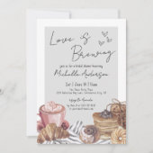 Invitation L'amour brasse la Fête des mariées de Brunch (Devant)